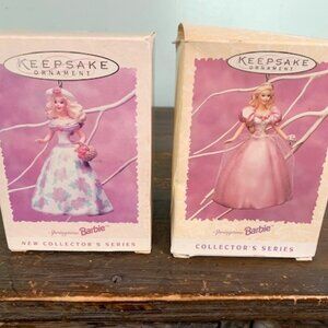 Hallmark Springtime Barbie Ornaments-Set of 2